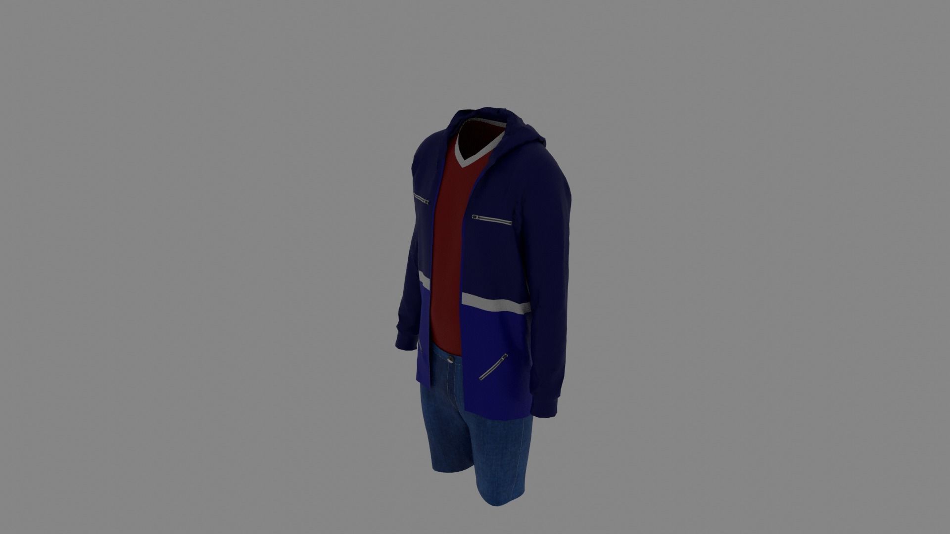 Man Clothes Low-poly 3D model_4