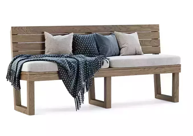 Nia Wooden Garden Loveseat by Bpoint Design 