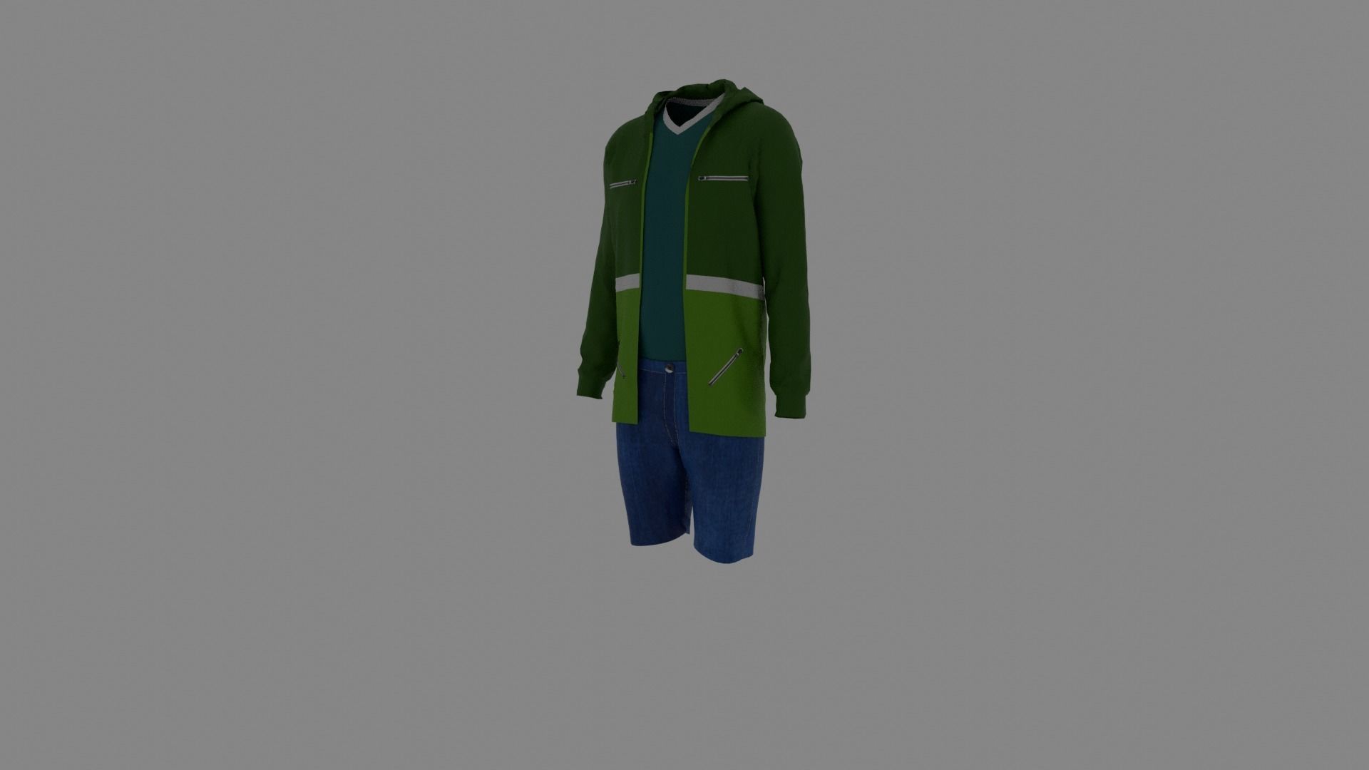 Man Clothes Low-poly 3D model_1