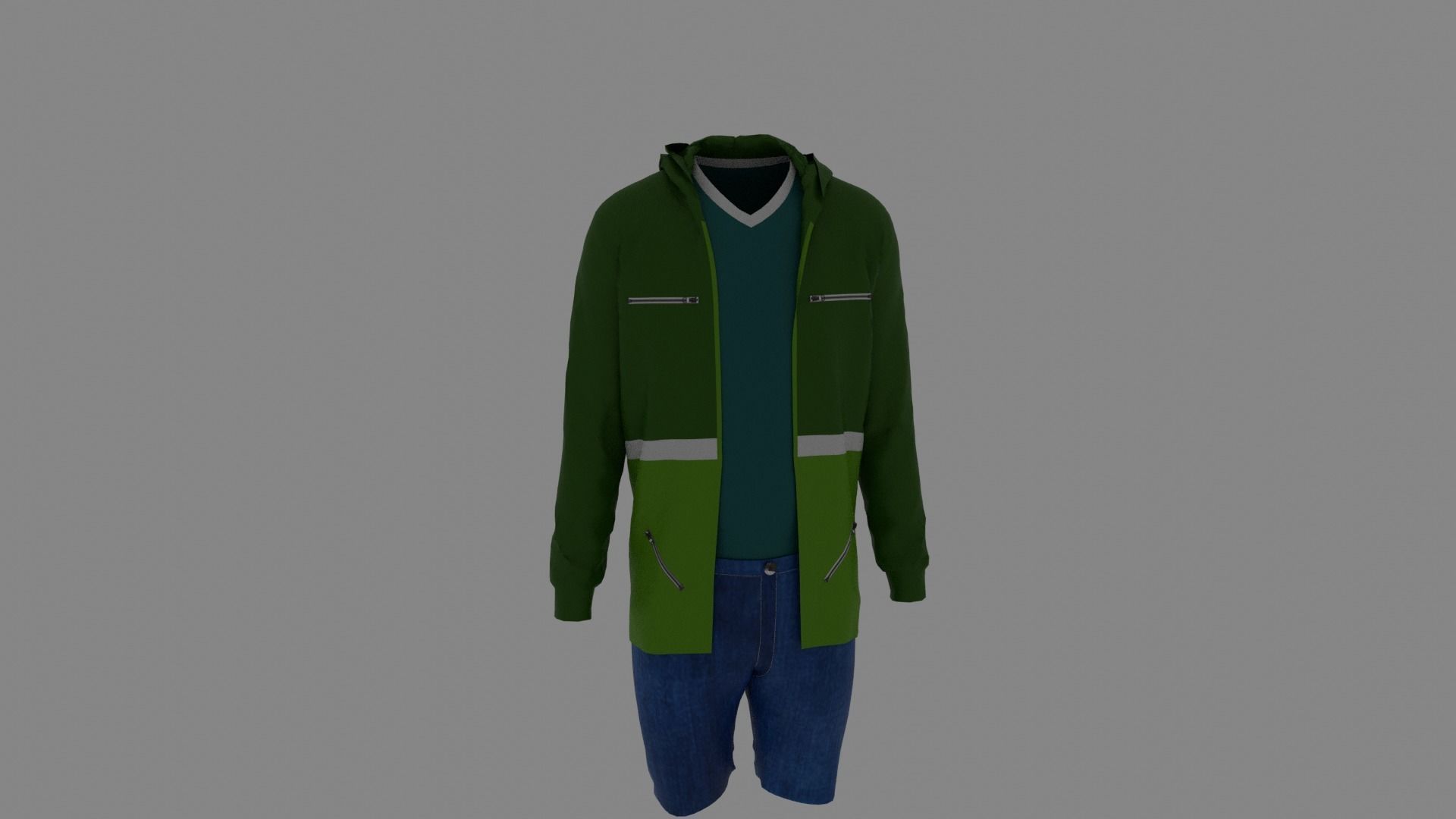 Man Clothes Low-poly 3D model_6