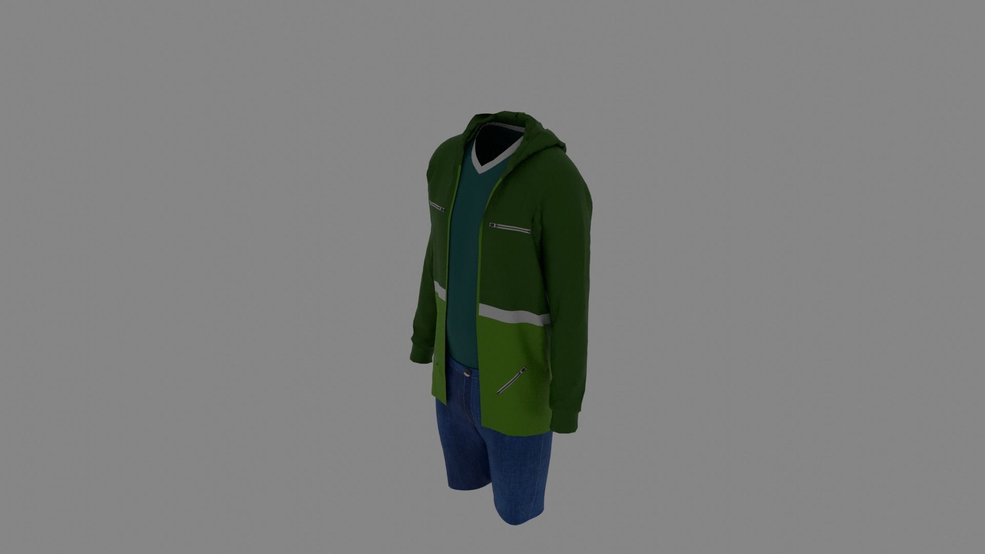 Man Clothes Low-poly 3D model_4