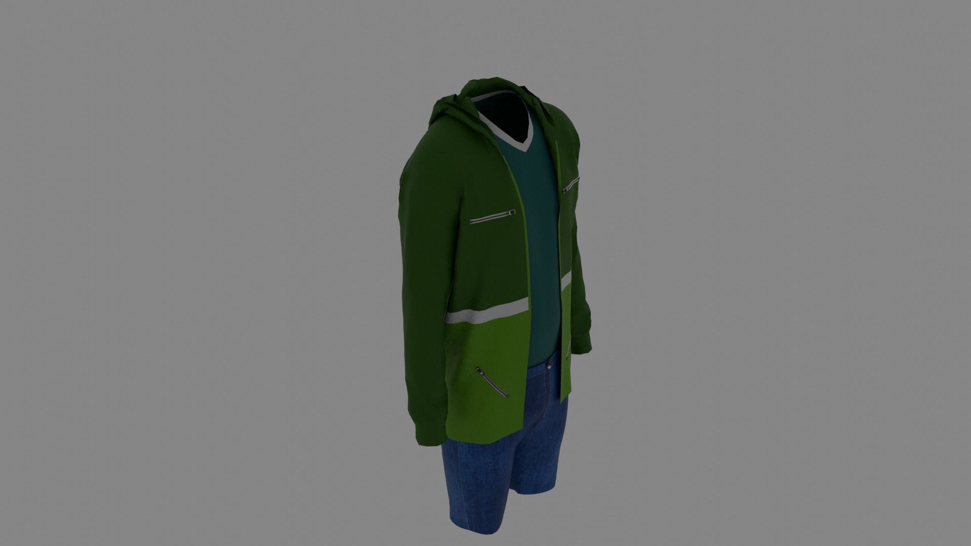 Man Clothes Low-poly 3D model_5