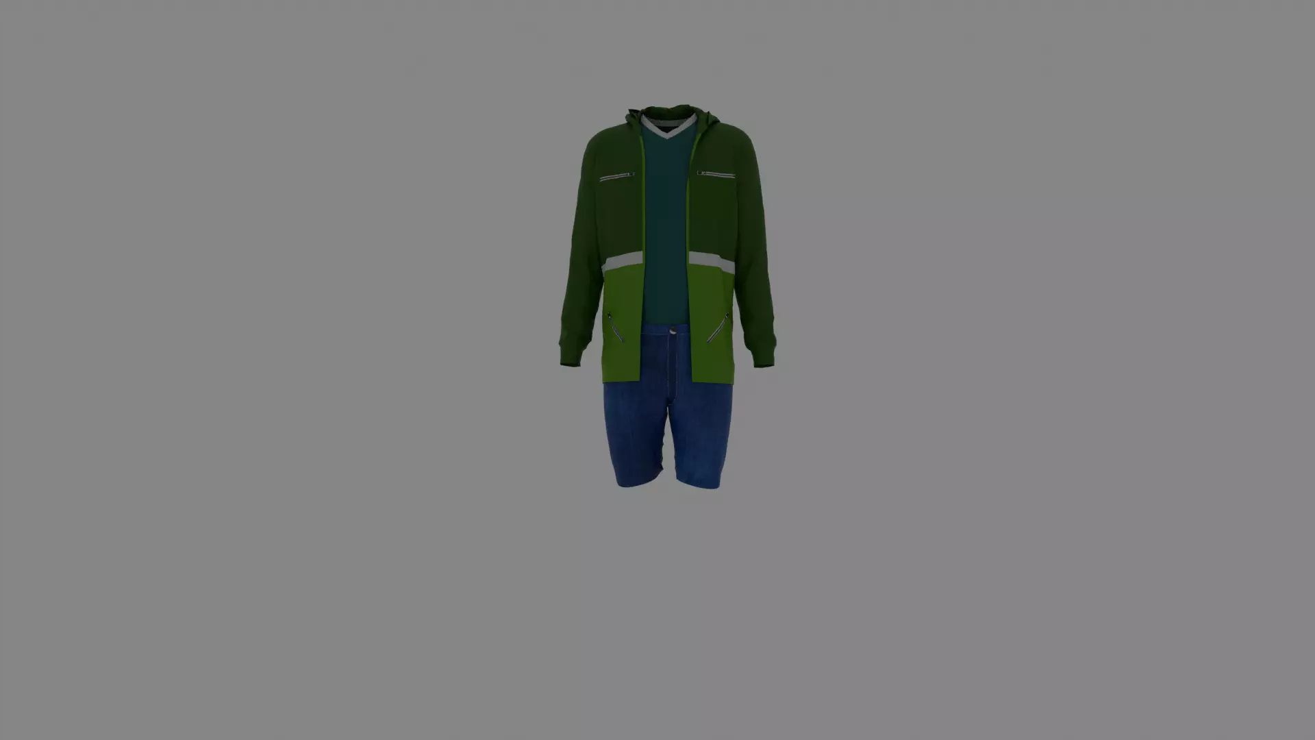 Man Clothes Low-poly 3D model_0