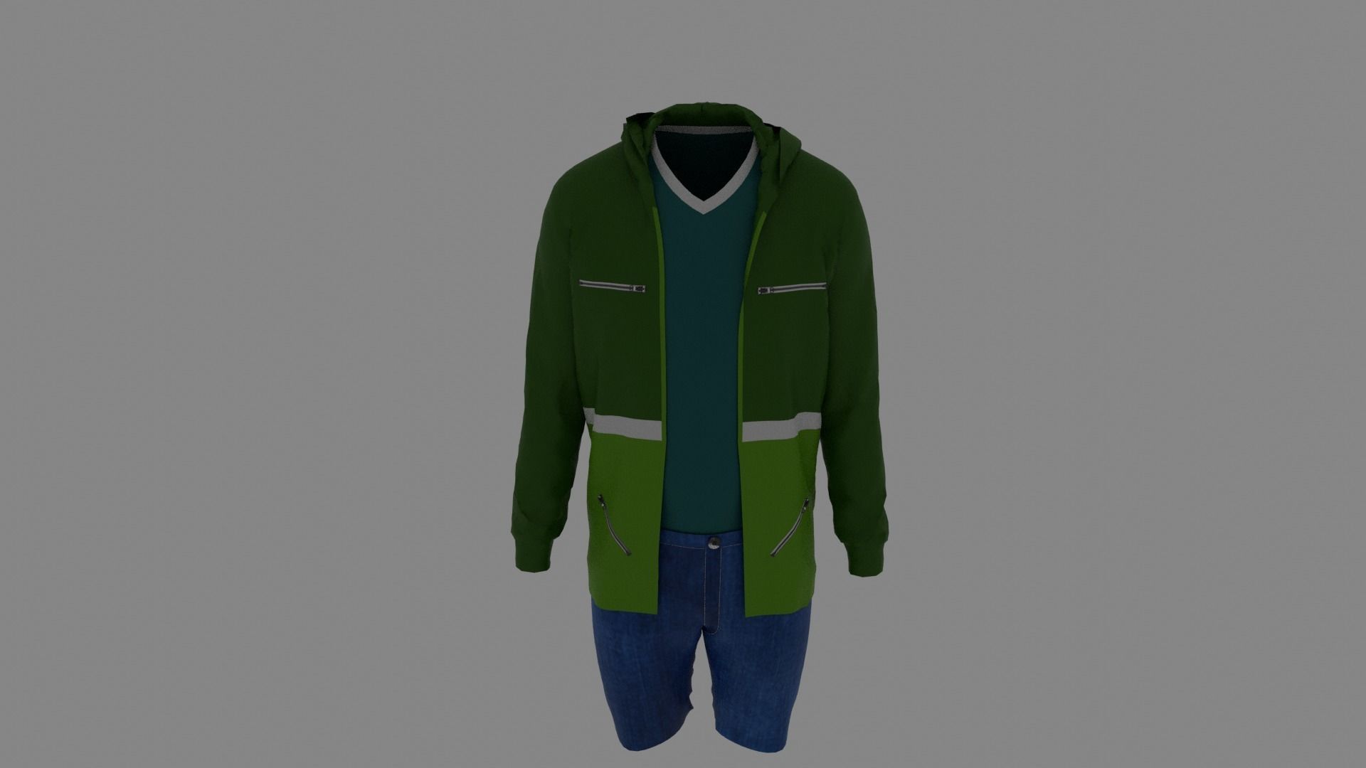 Man Clothes Low-poly 3D model_3