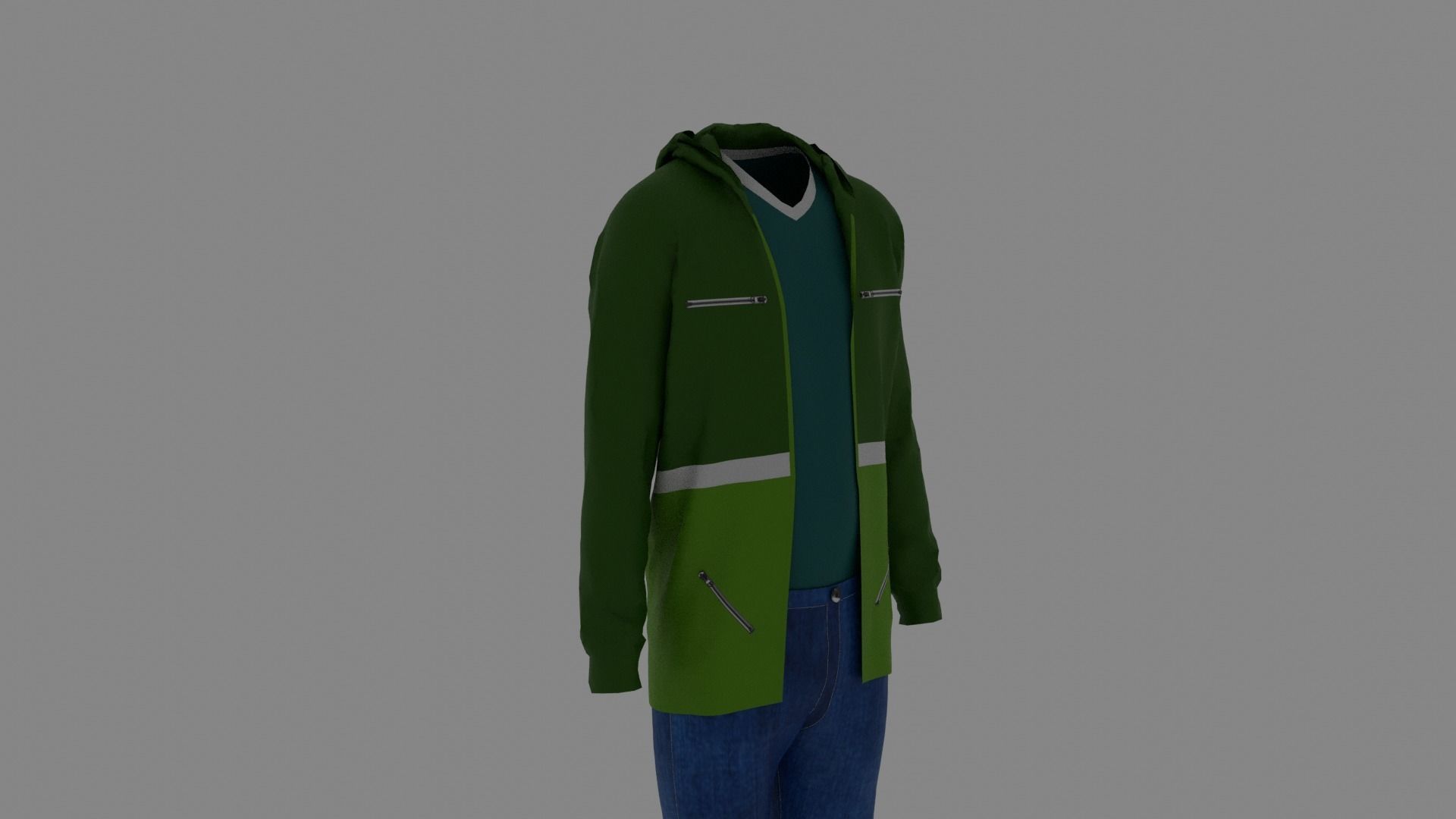 Man Clothes Low-poly 3D model_2
