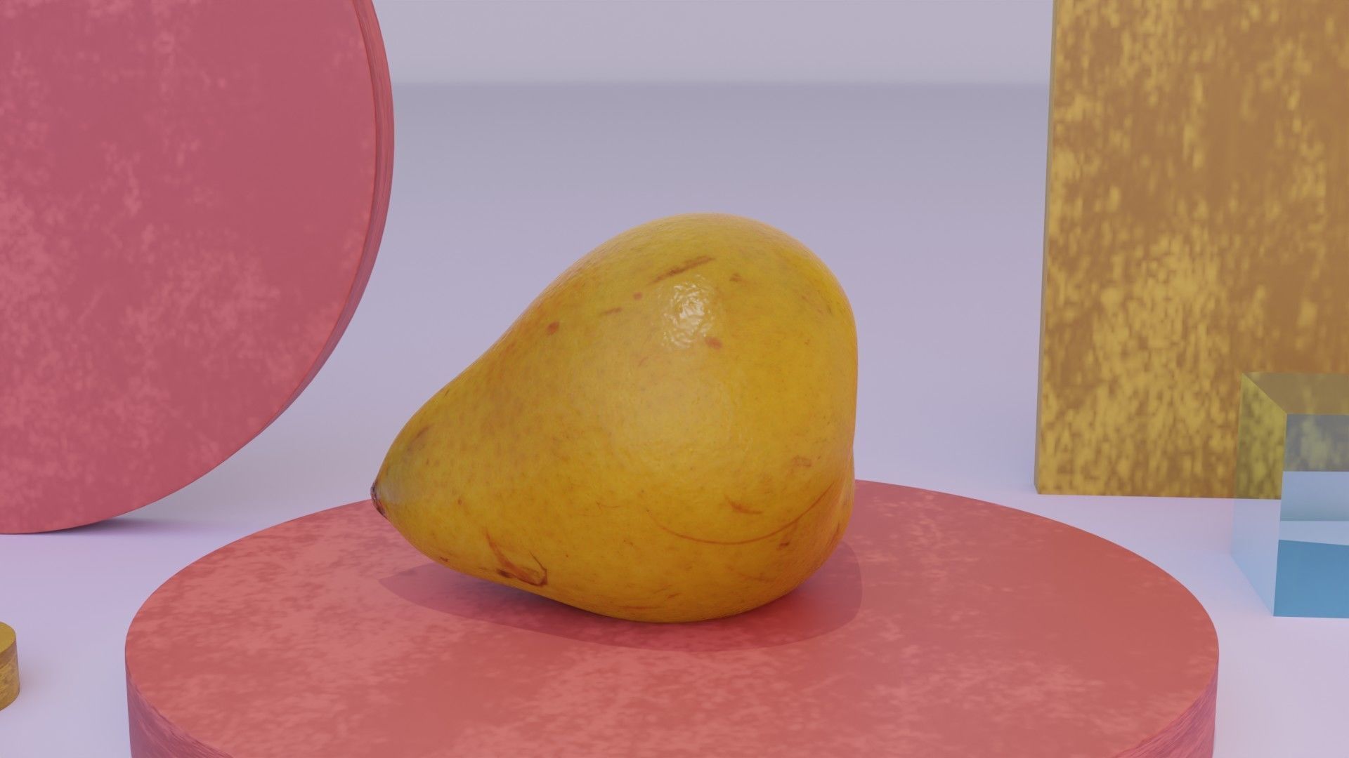 Pear 03 Low-poly 3D model_16