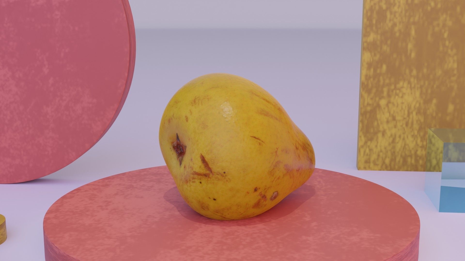 Pear 03 Low-poly 3D model_12