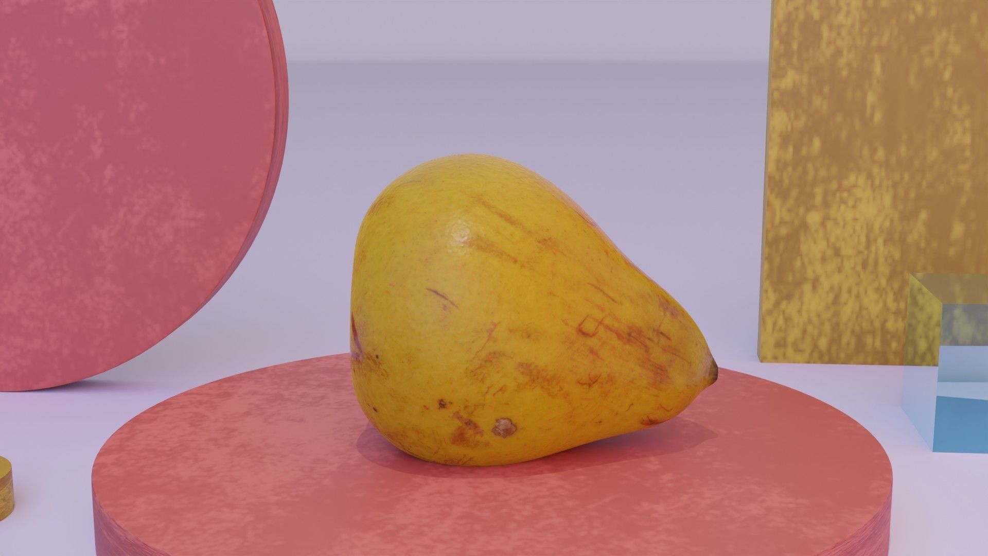 Pear 03 Low-poly 3D model_11