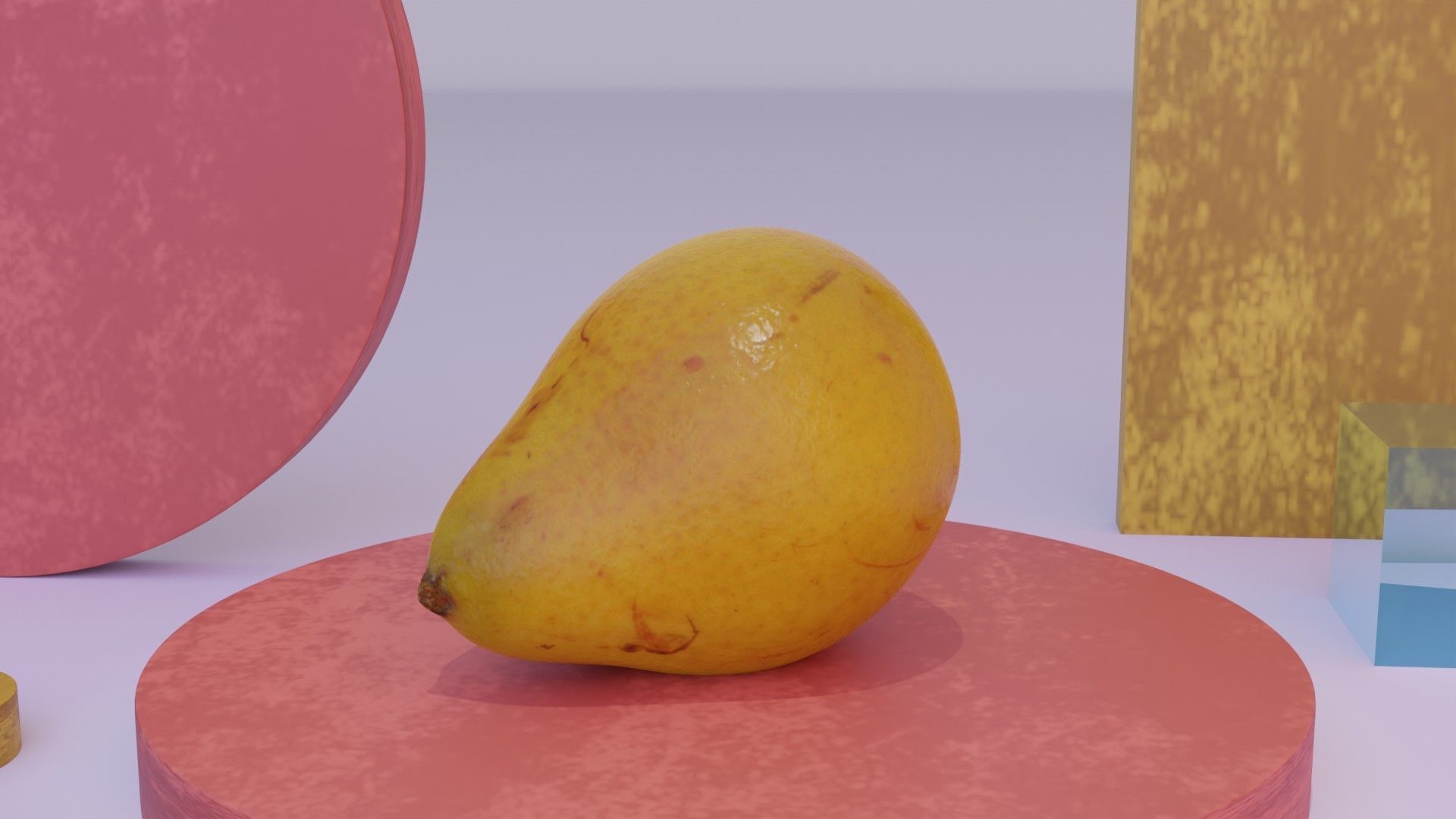 Pear 03 Low-poly 3D model_17