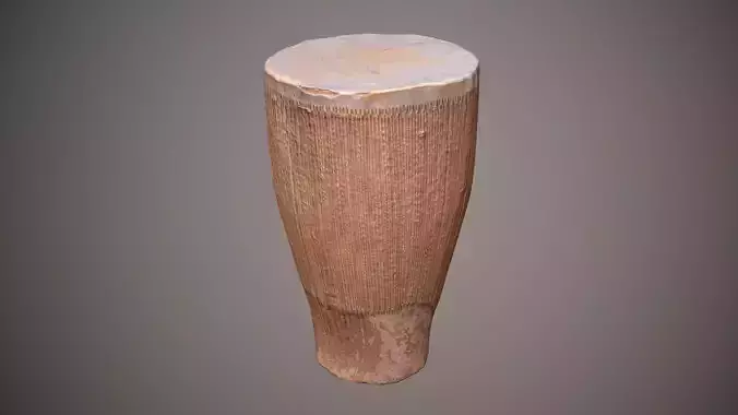 Leather African Drum Low-poly 3D model