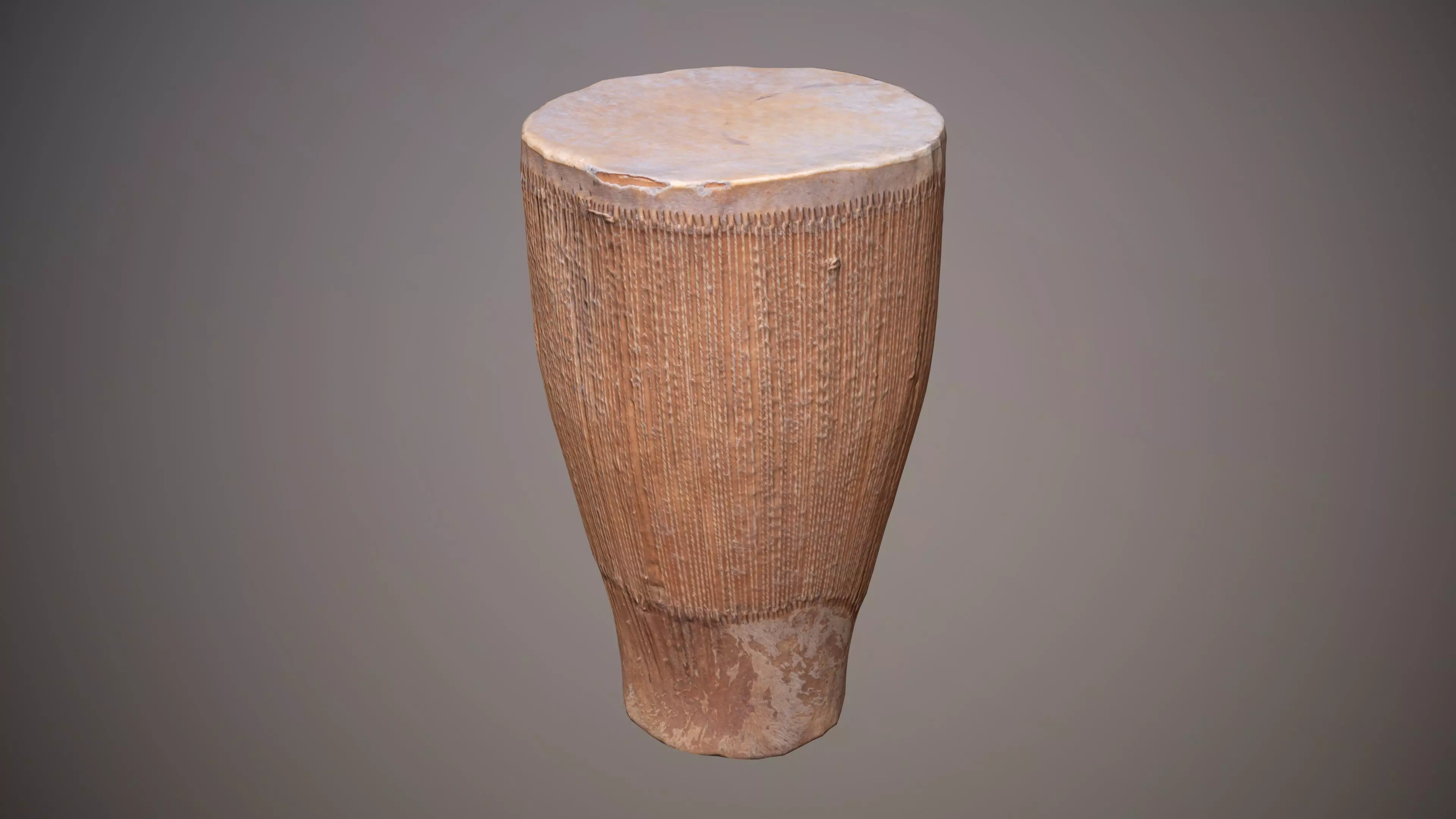 Leather African Drum Low-poly 3D model