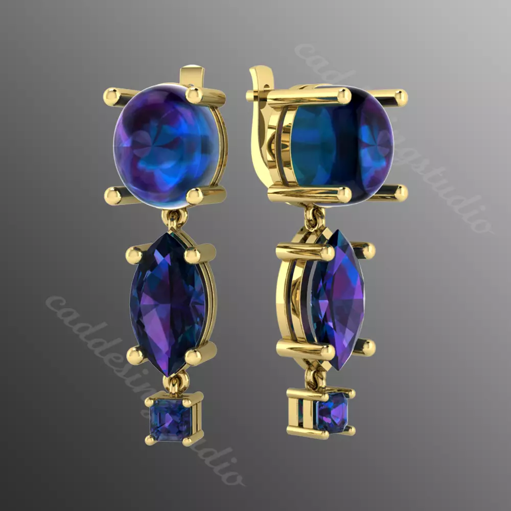 Earrings rk11 3D print model_0