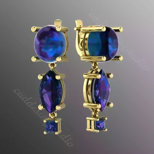 Earrings rk11 3D print model Earrings rk11 3D print model