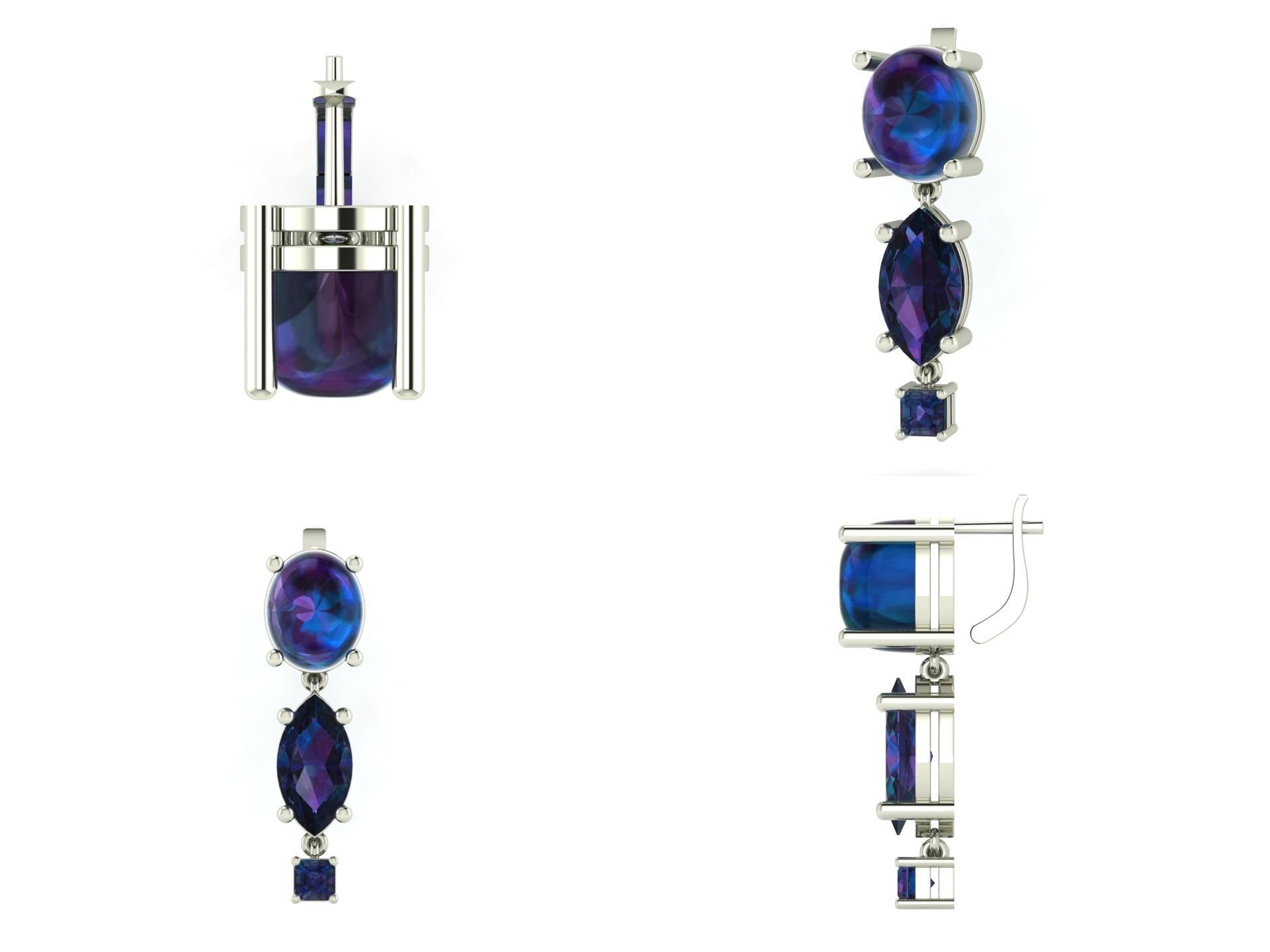 Earrings rk11 3D print model_4