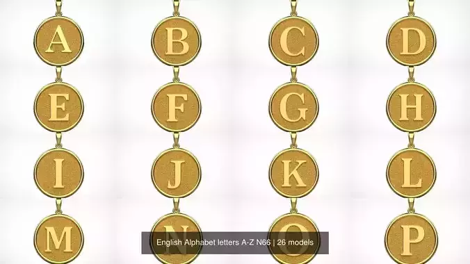 Pendant English Alphabet letters N66