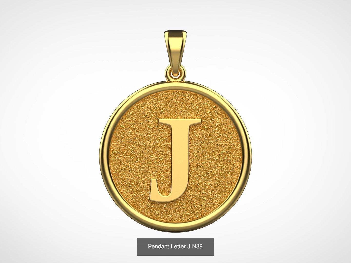 Pendant English Alphabet letters N66 3D Model Collection_10