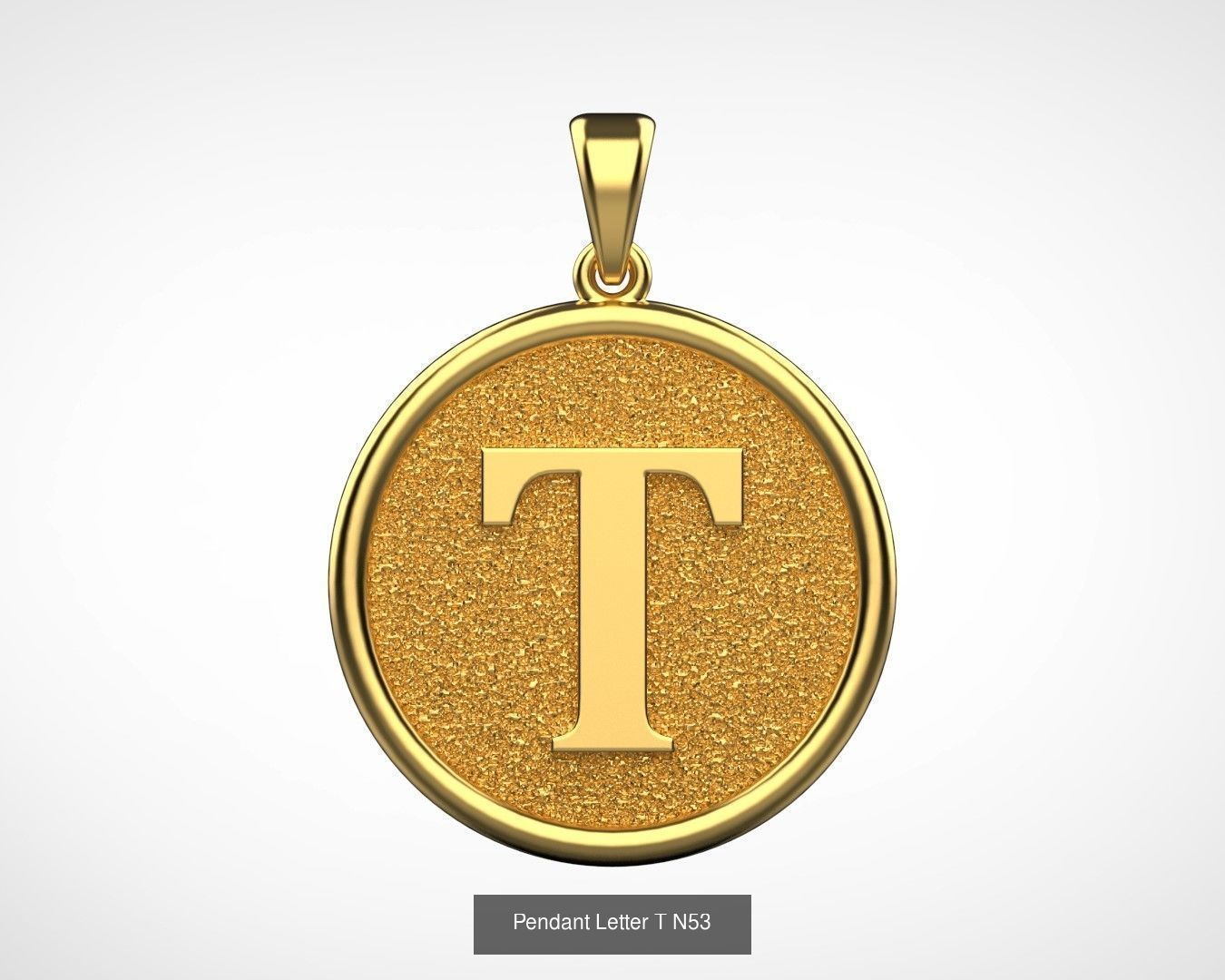 Pendant English Alphabet letters N66 3D Model Collection_20