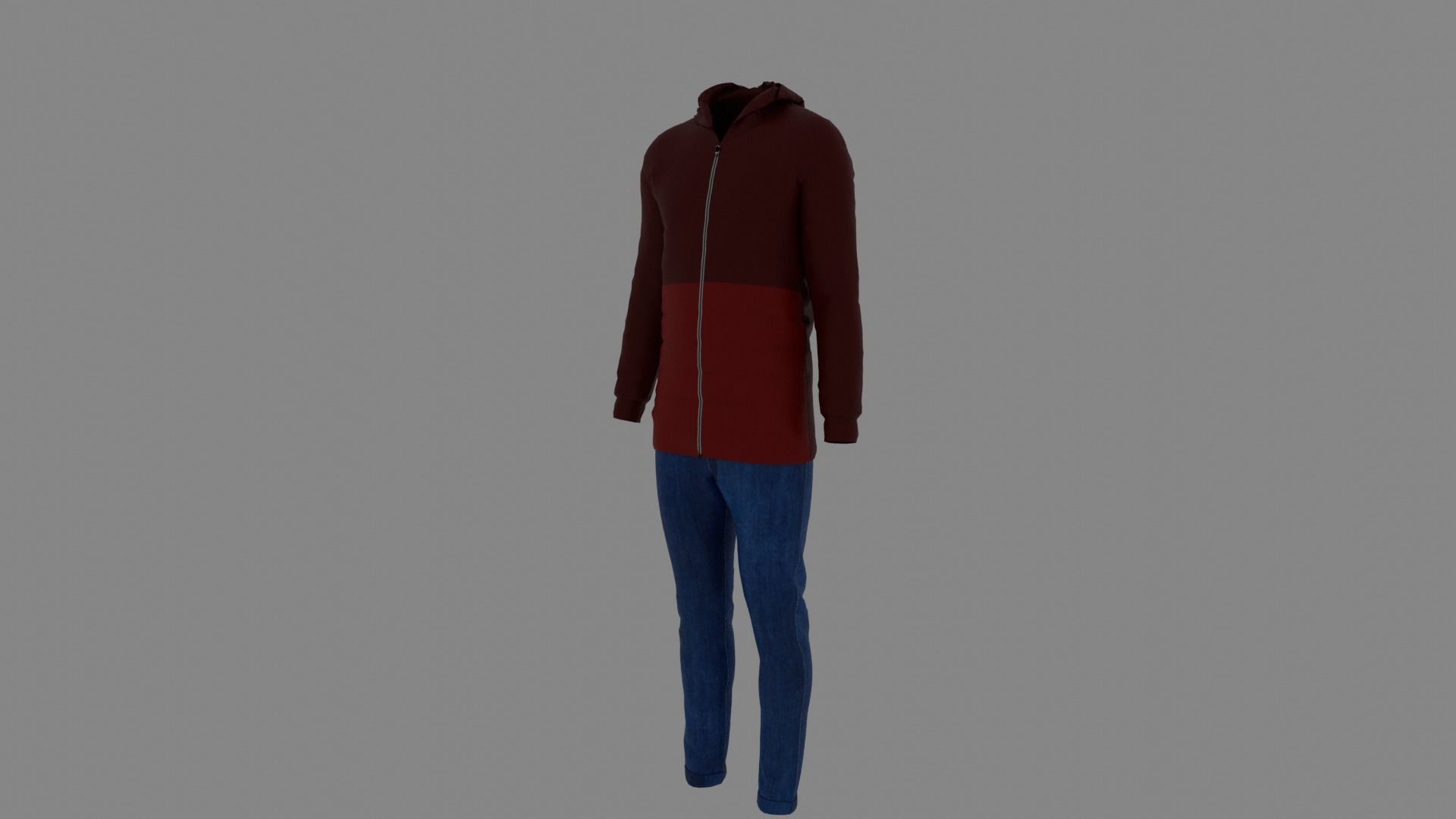 Man Clothes Low-poly 3D model_1