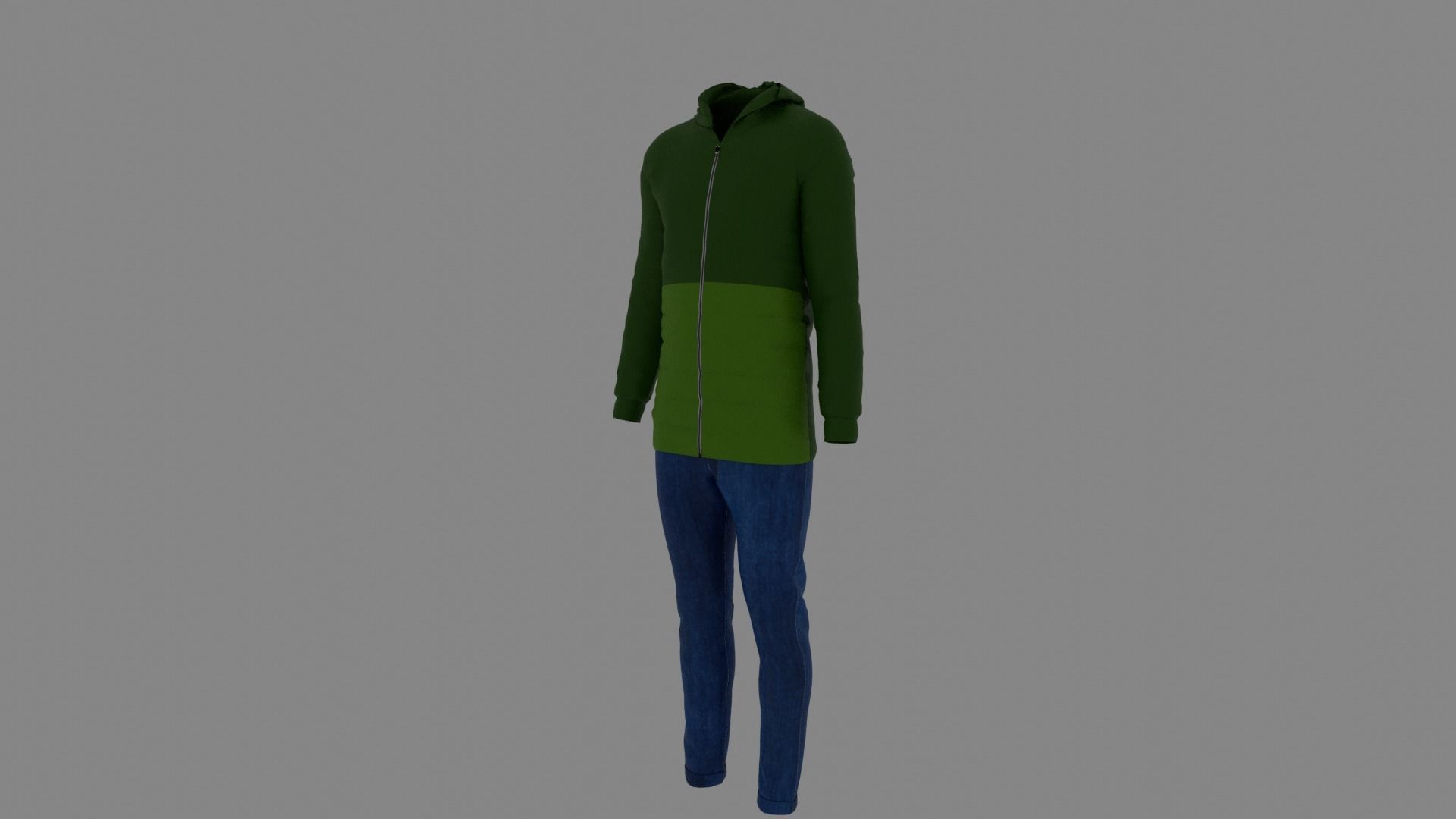 Man Clothes Low-poly 3D model_1