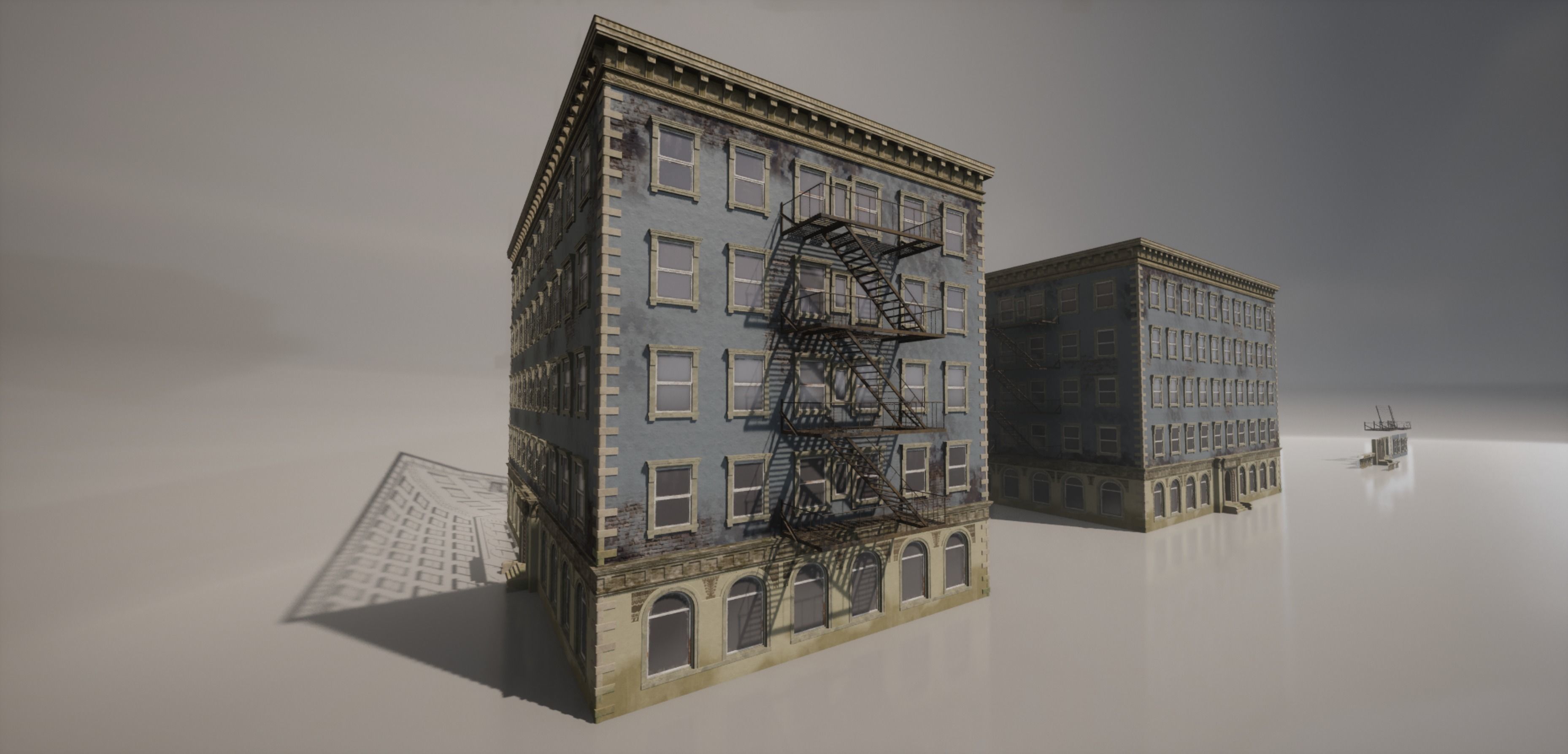 Building Modules and Blueprint Low-poly 3D model_3