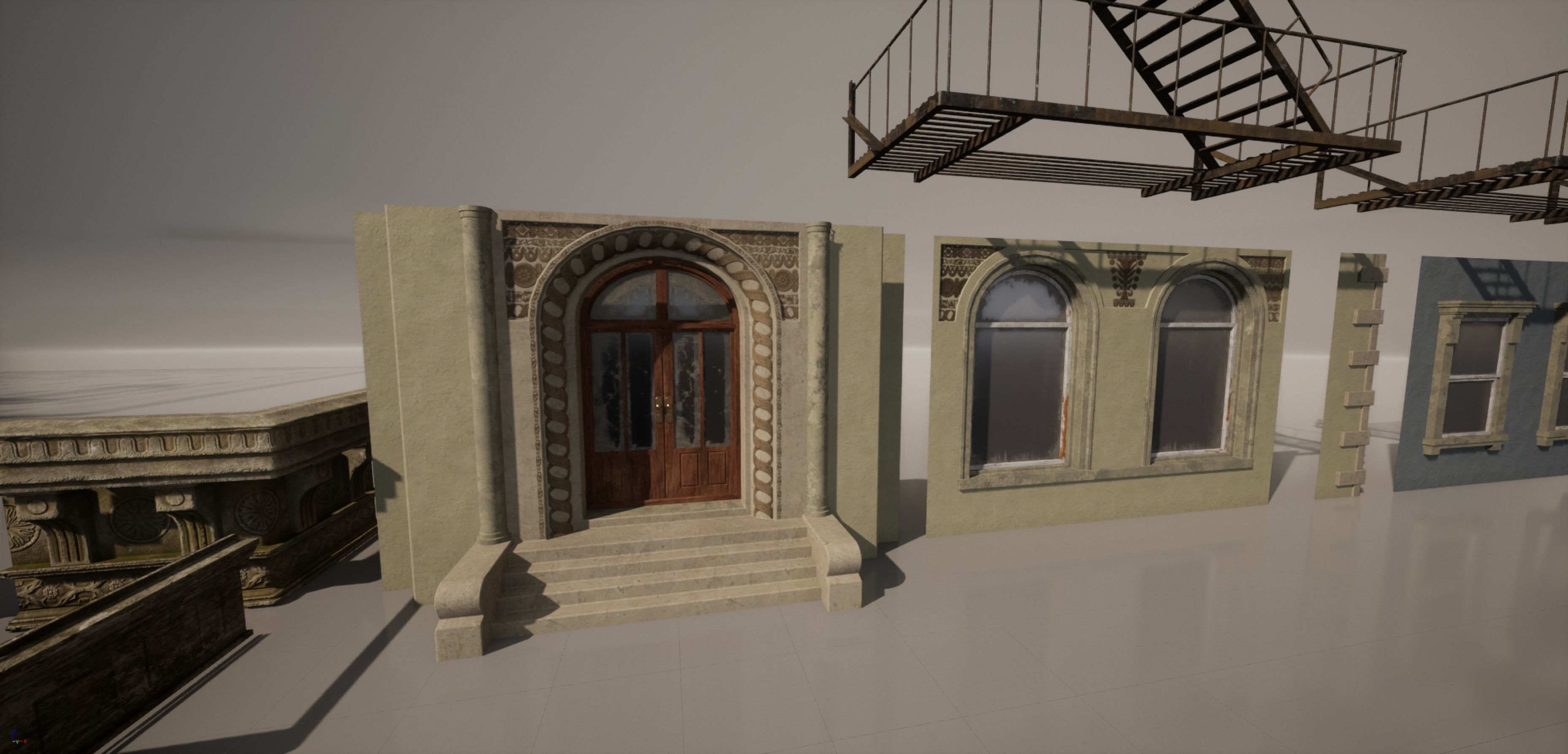 Building Modules and Blueprint Low-poly 3D model_4