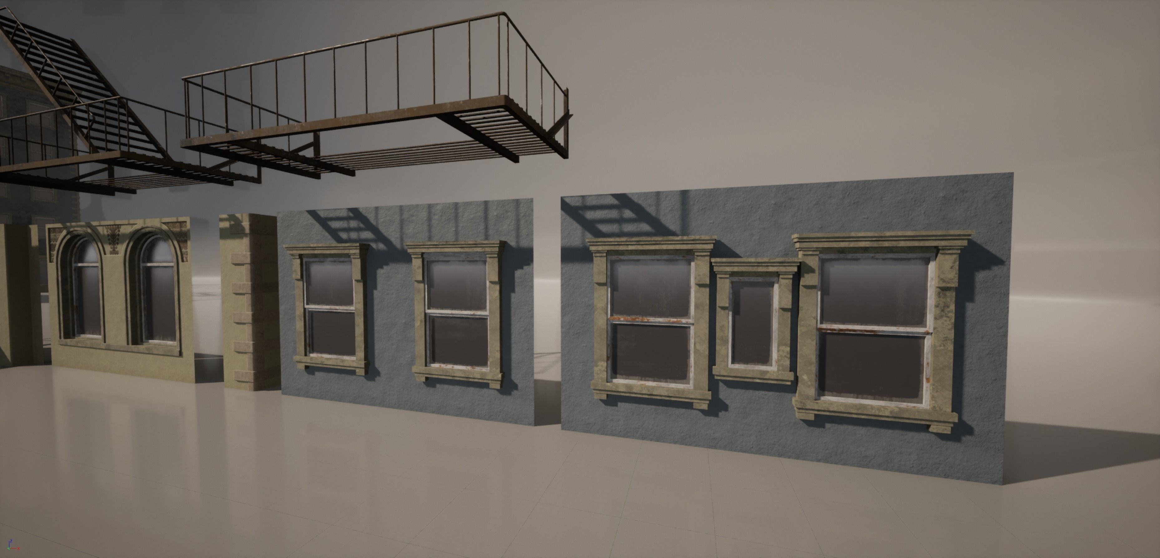 Building Modules and Blueprint Low-poly 3D model_7