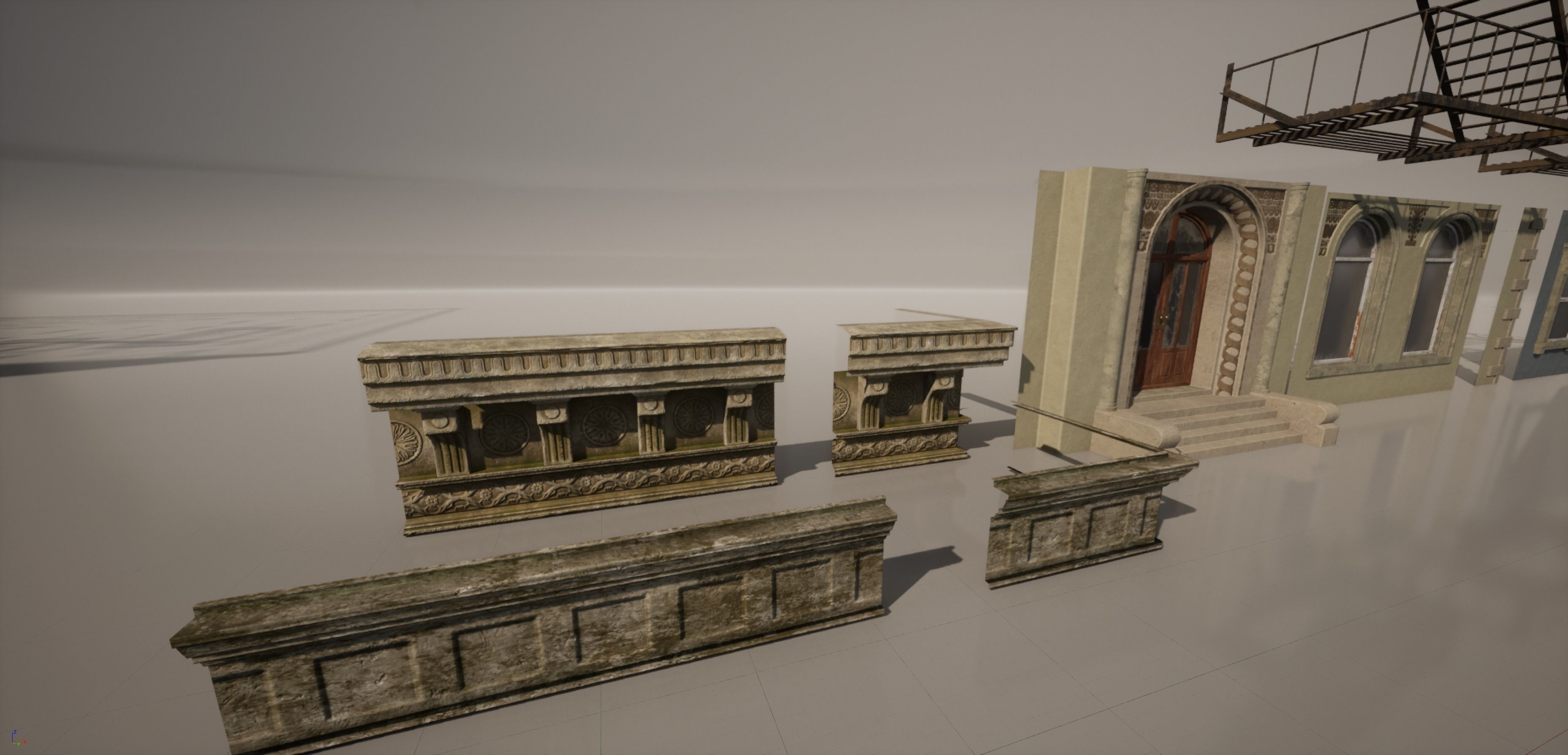 Building Modules and Blueprint Low-poly 3D model_6