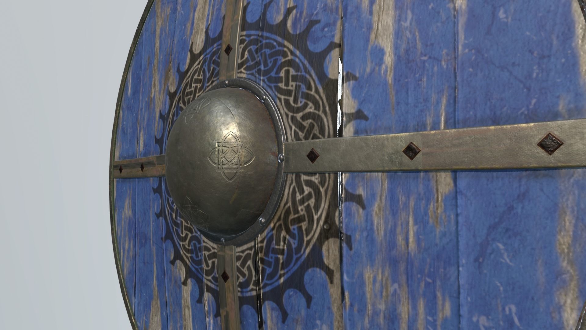 Viking Shield 3D model_4