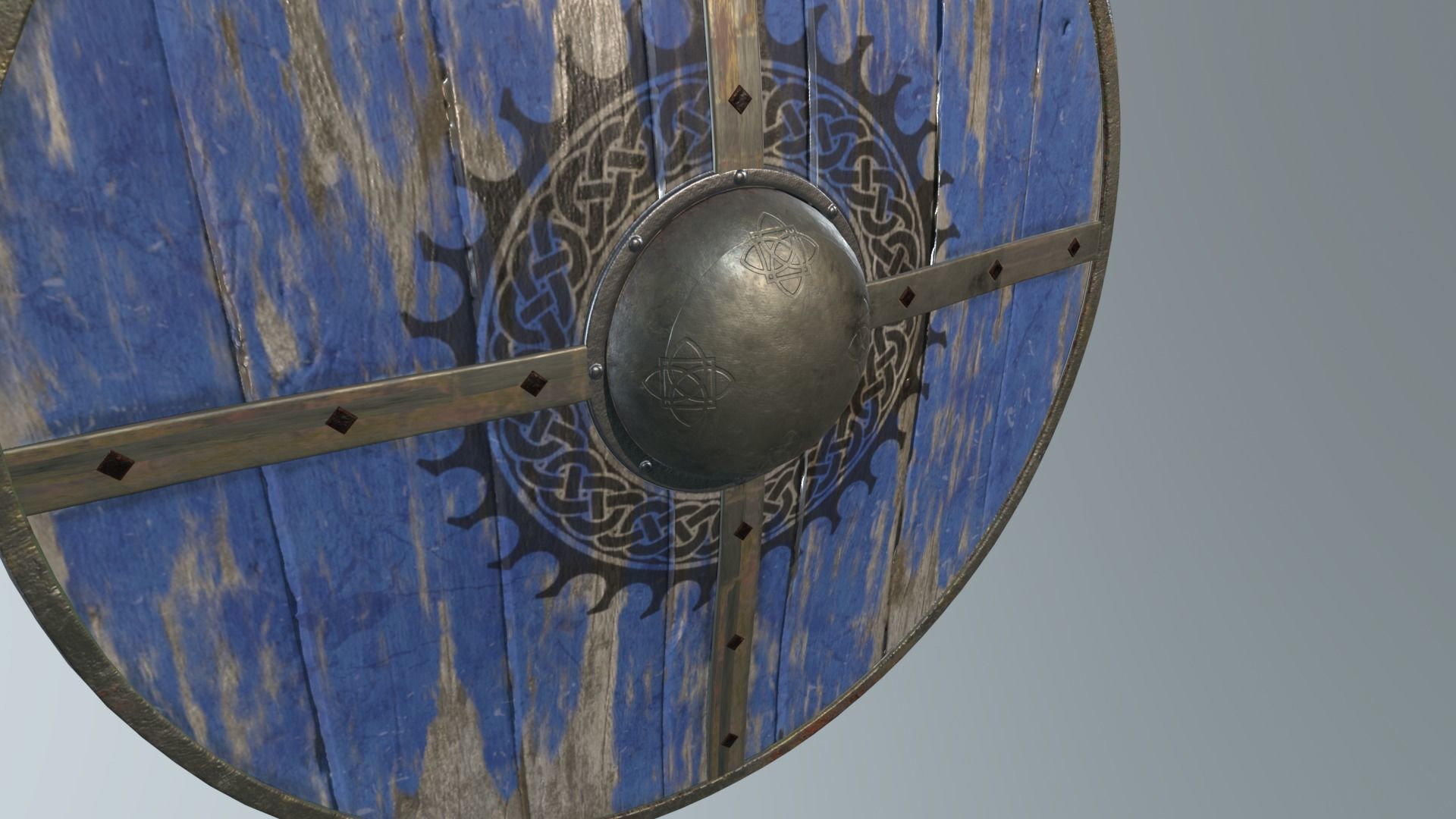 Viking Shield 3D model_3