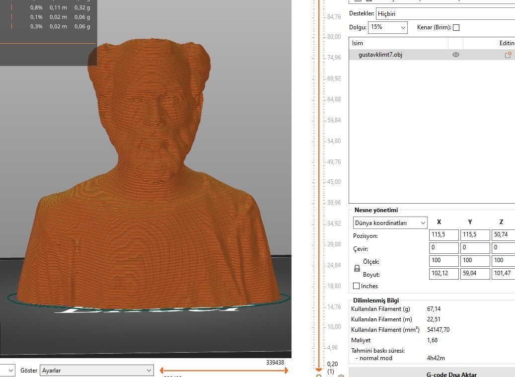 Gustav Klimt 3D print model_14