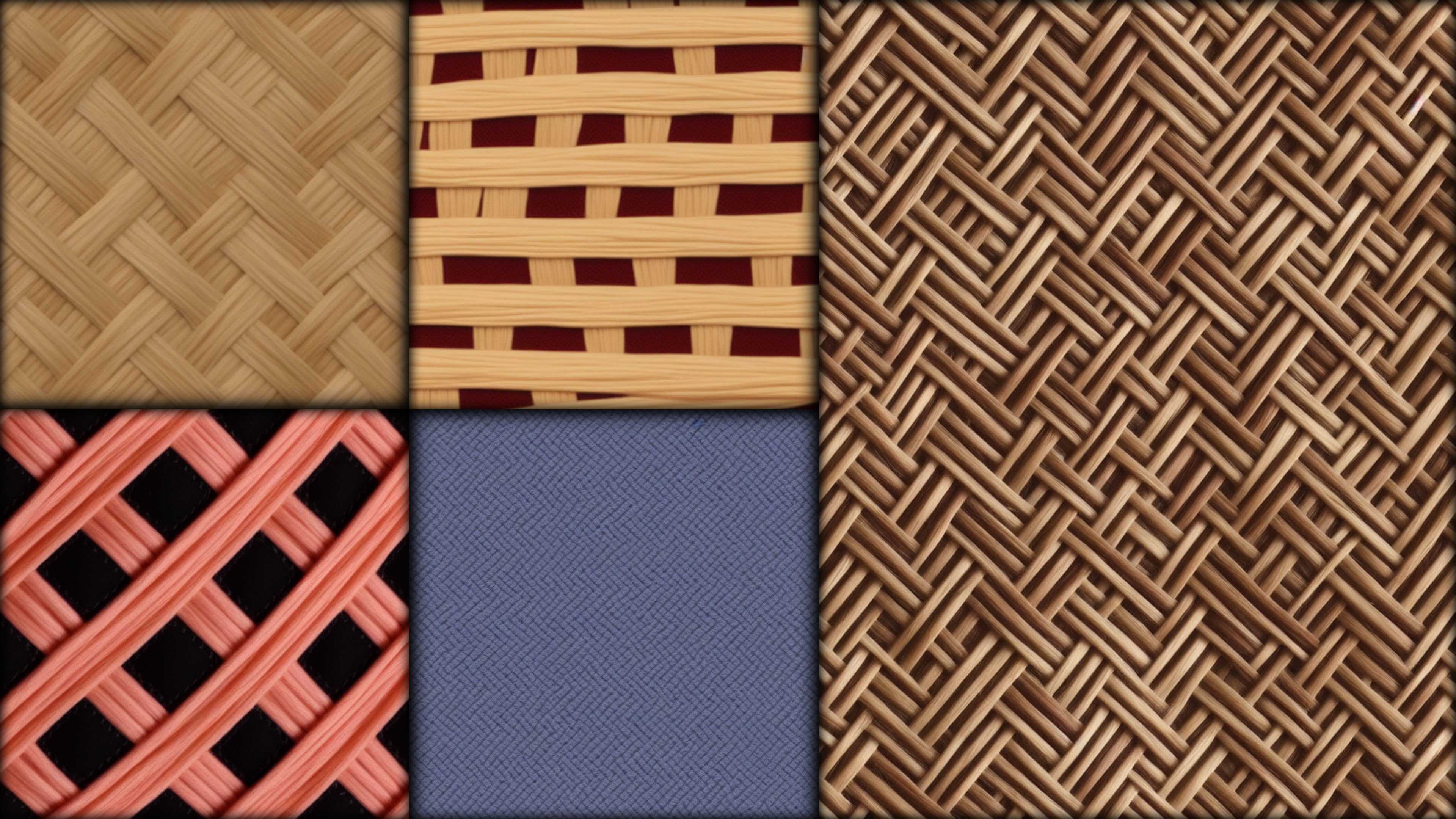 10 Basketweave Seamless PBR Texture - 4K resolution - Vol 2 Texture_1