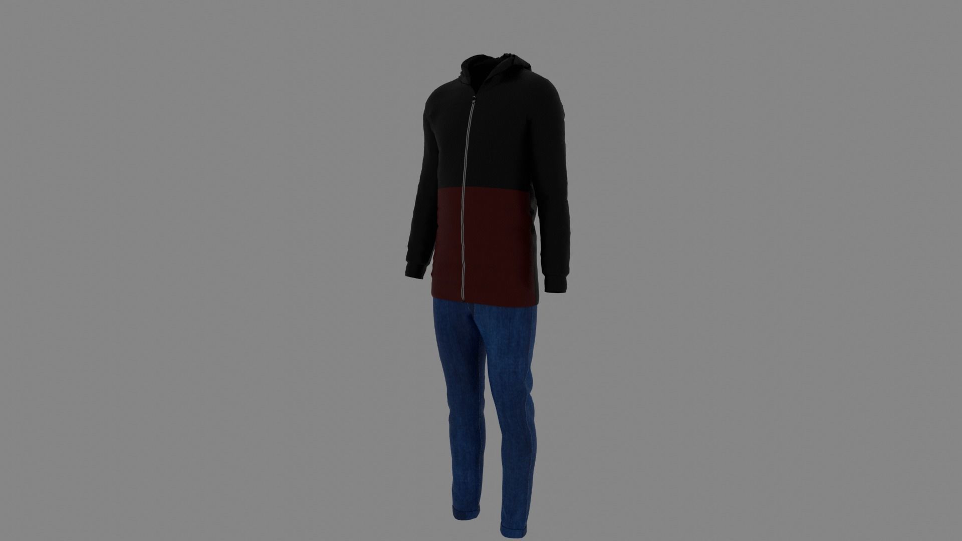 Man Clothes Low-poly 3D model_1