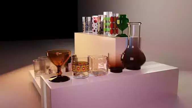 70s vintage glass collection