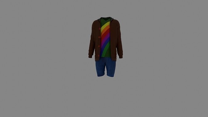 Man Clothes Low-poly 3D model