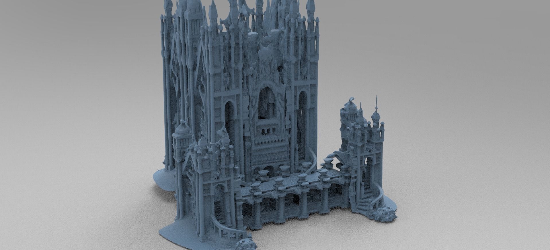 Ancient Culture Ruins bridge and temple 1 3D model_1