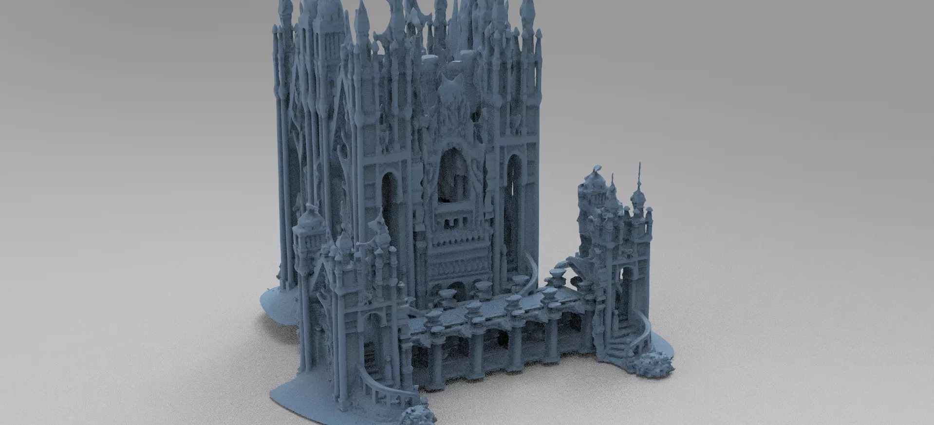 Ancient Culture Ruins bridge and temple 1 3D model_0