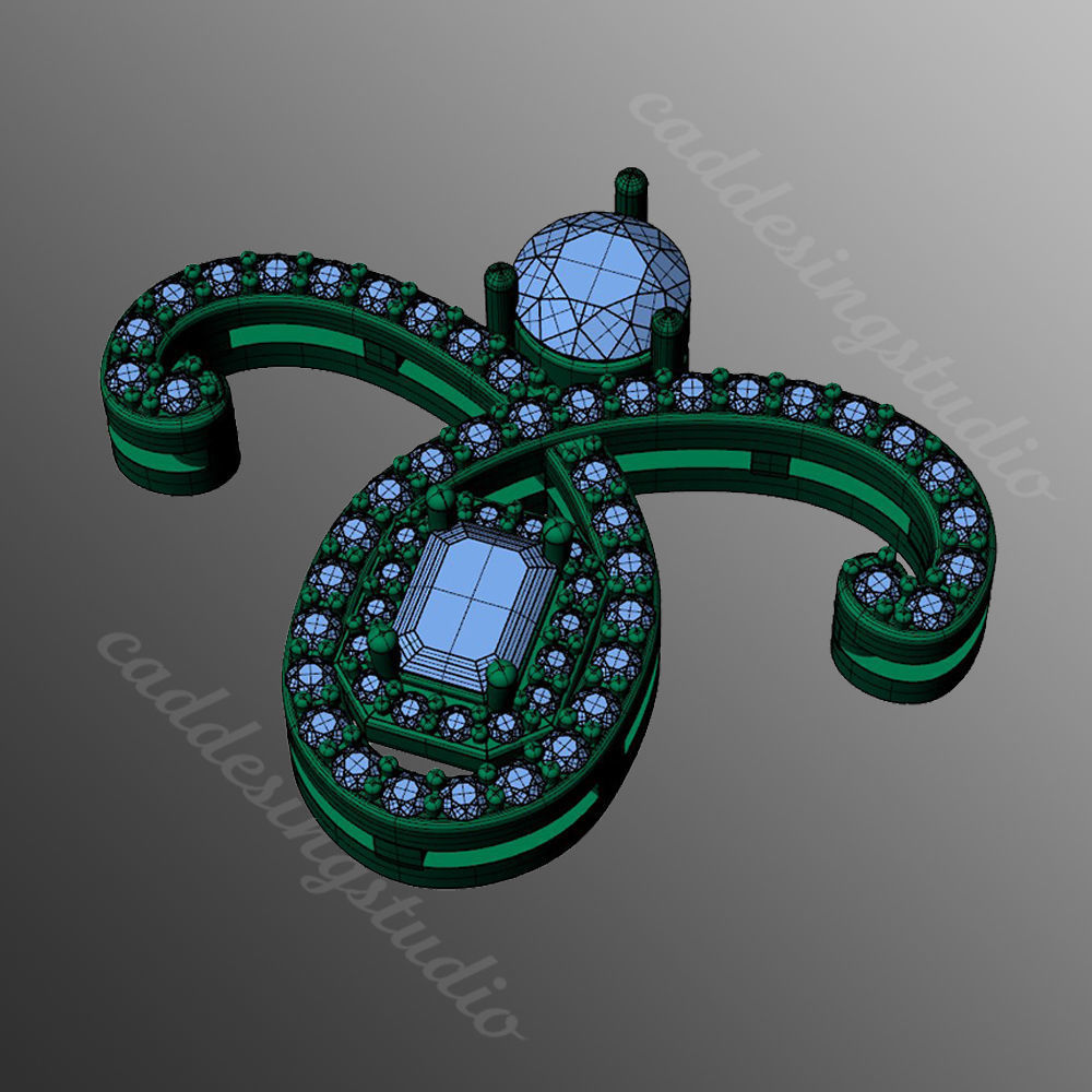 Pendant bi22 3D print model_2
