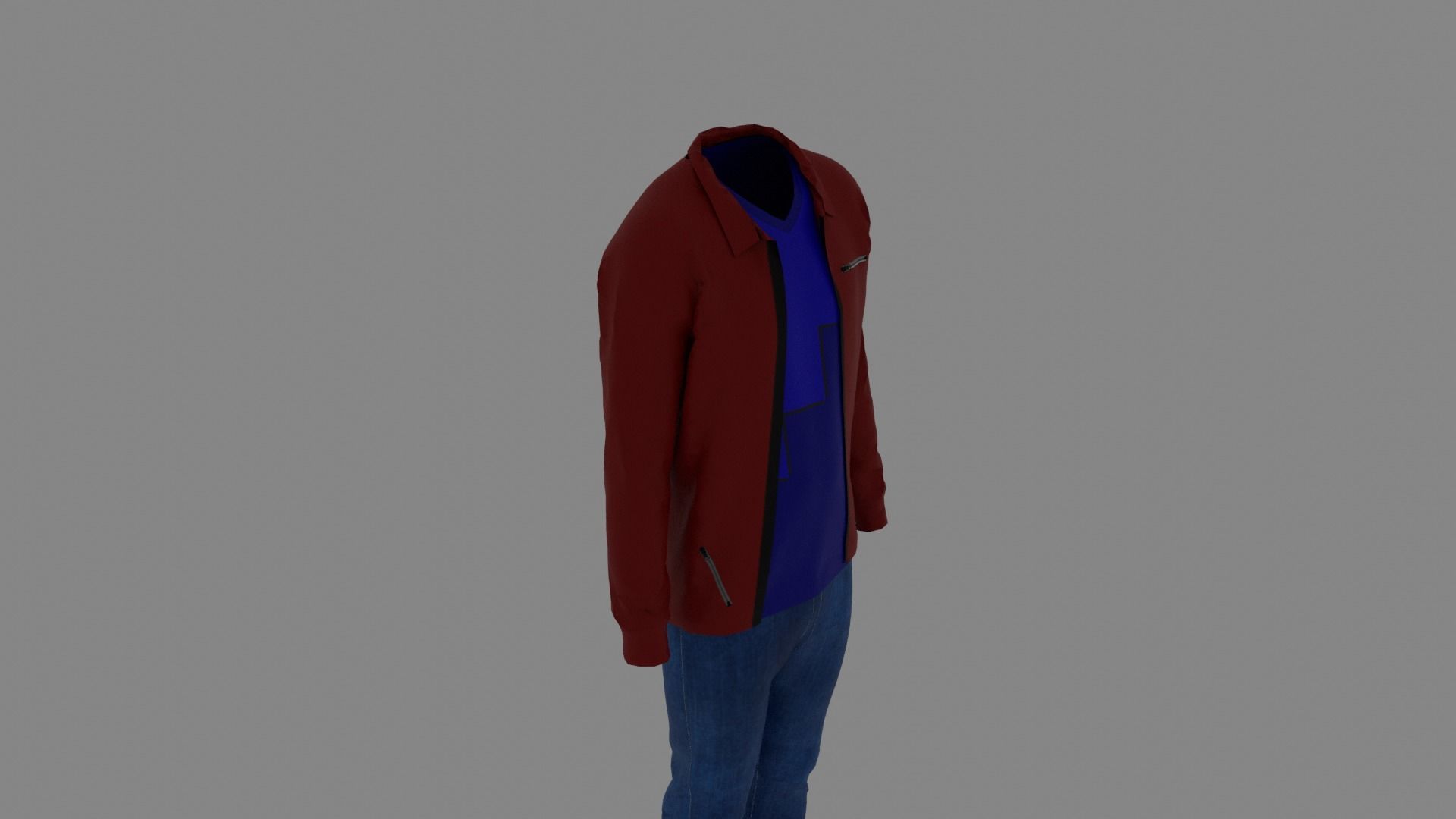 Man Clothes Low-poly 3D model_5