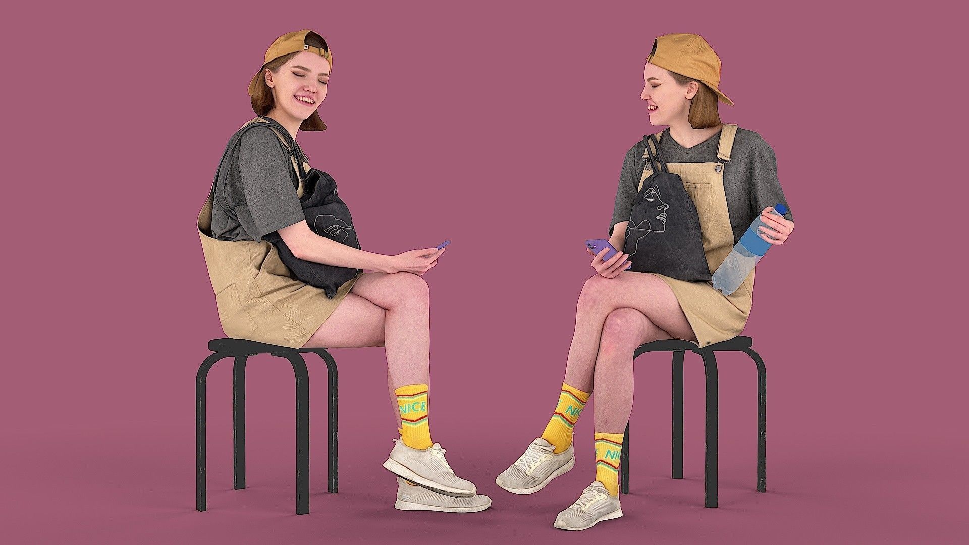 Smiling Girl 3D model_1