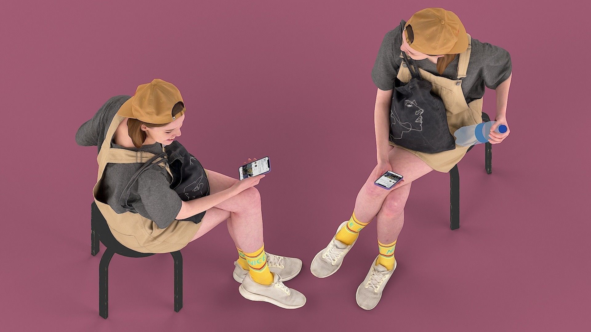 Smiling Girl 3D model_5