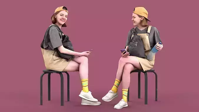 Smiling Girl 3D model Smiling Girl 3D model
