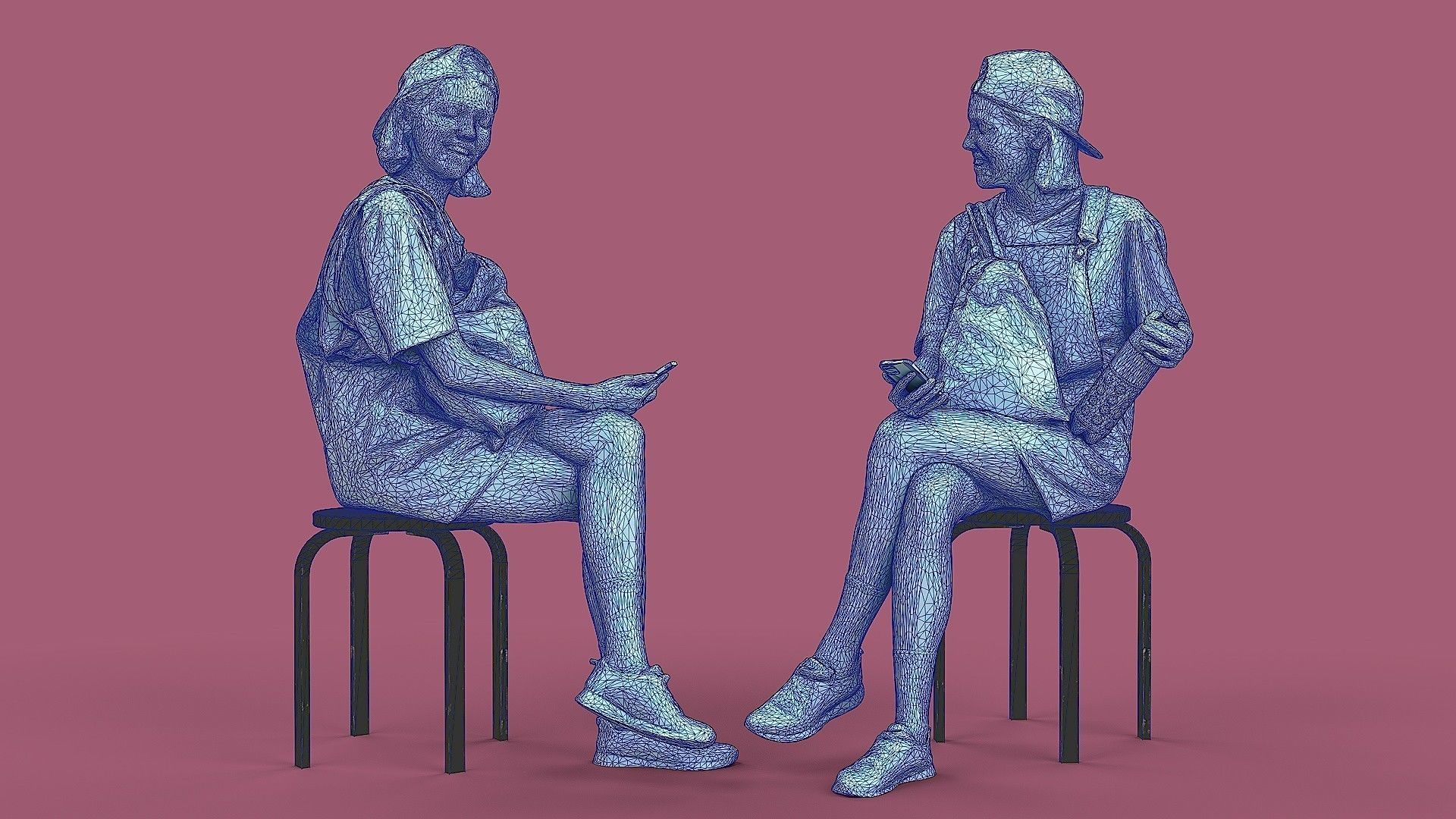 Smiling Girl 3D model_3