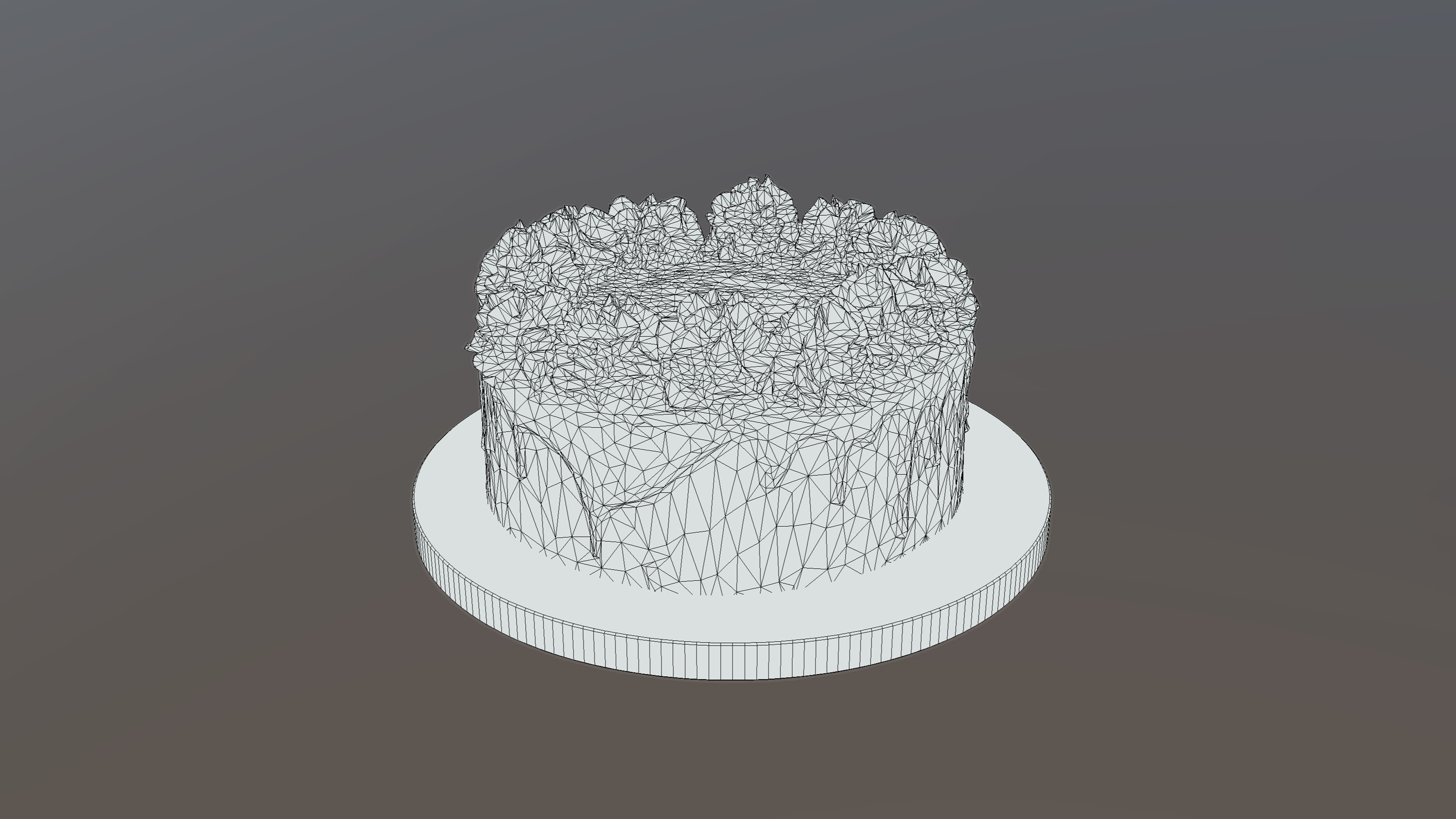 Red Velvet Gateau Low-poly 3D model_5
