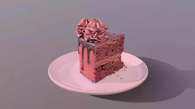A Slice Of Red Velvet Gateau