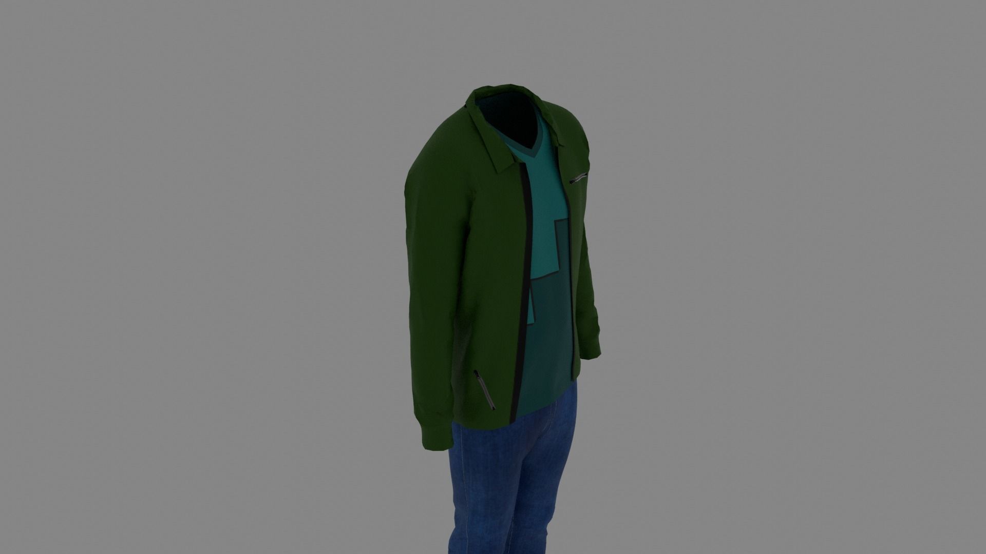 Man Clothes Low-poly 3D model_5