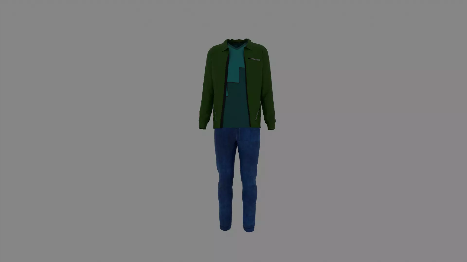 Man Clothes Low-poly 3D model_0