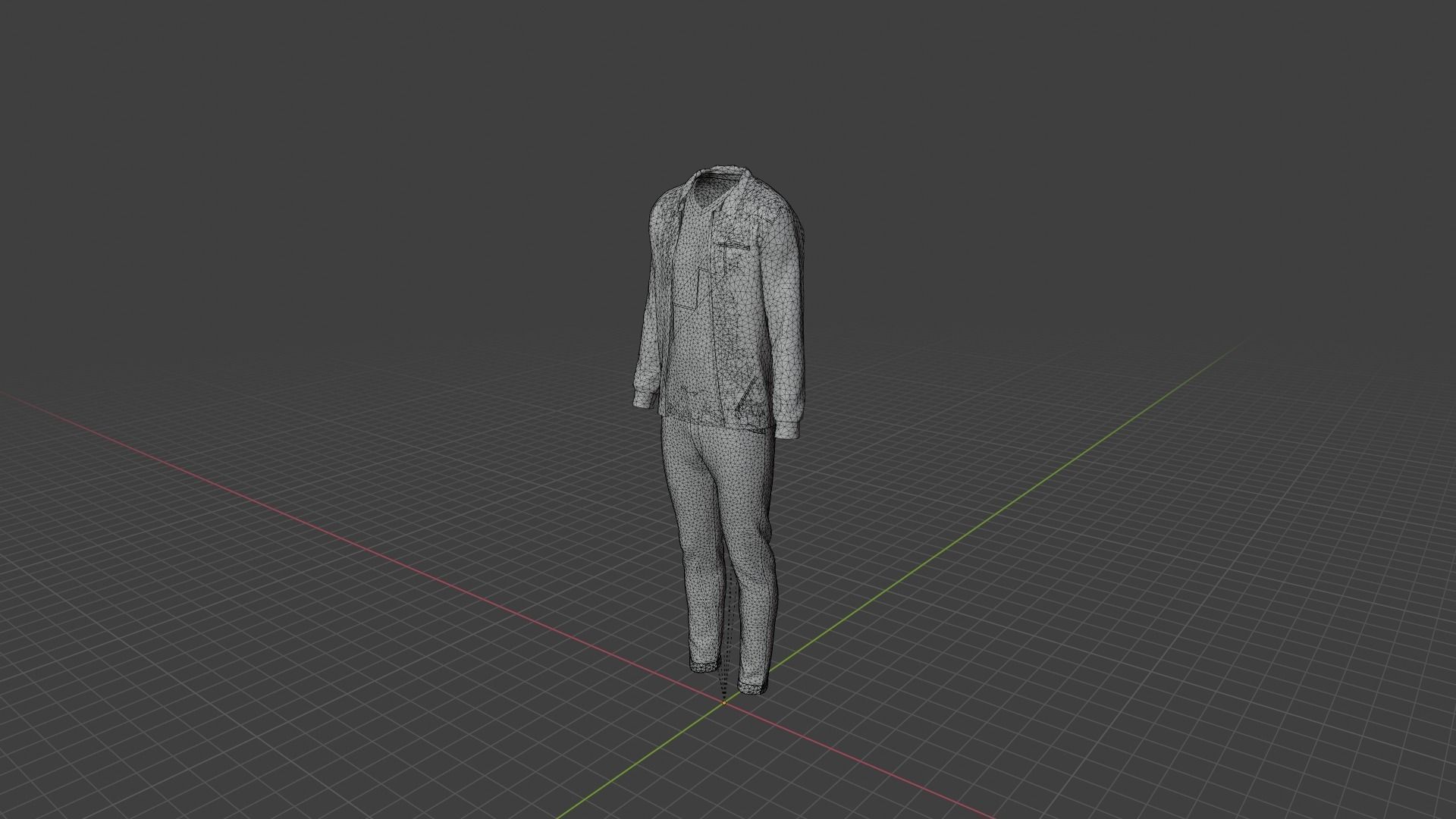 Man Clothes Low-poly 3D model_9