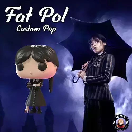 Wednesday Addams - Funko Pop - Fanart 3D print model