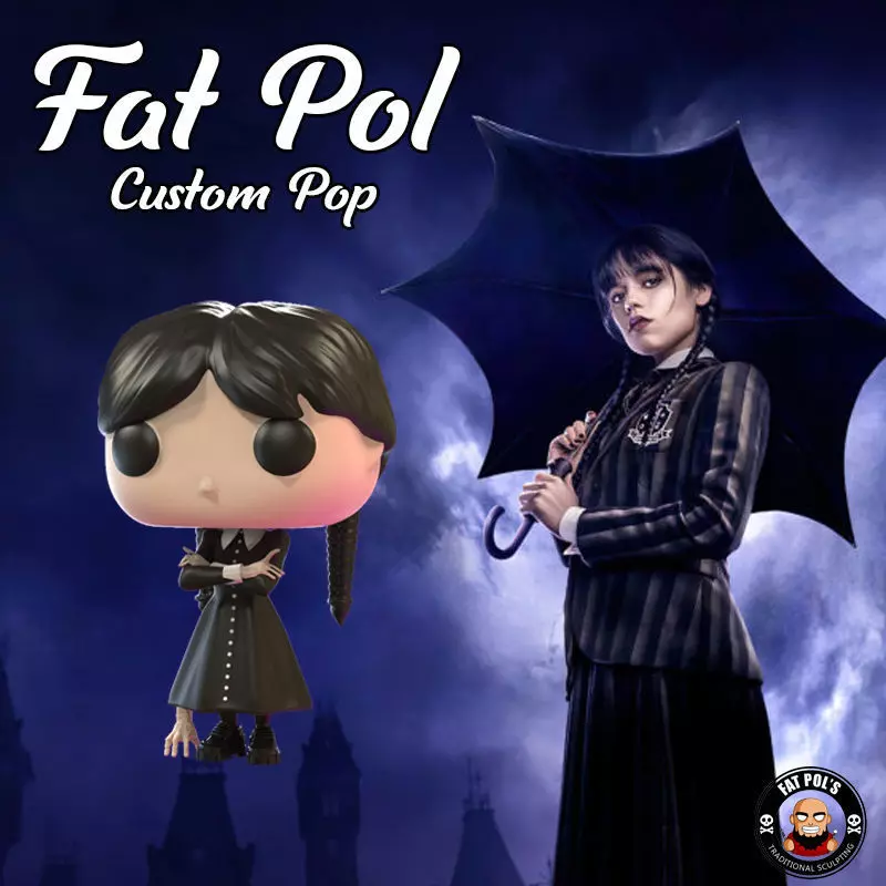Wednesday Addams - Funko Pop - Fanart 3D print model_0