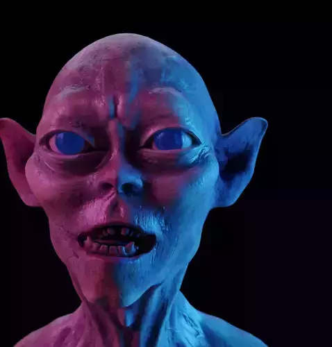 3d Model Gnom Smigol Creature Character Rigged PBR